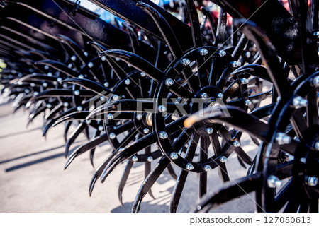 Modern agricultural machinery and equipment. Industrial details. 127080613
