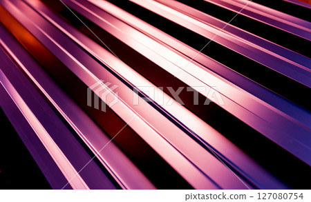 Violet metallic roof tiles background with light pattern. 127080754