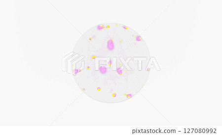 Bacterial Spread Pattern on White Field Bacterial Spread Pattern on White Field 127080992