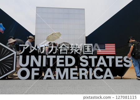 Queueing at the entrance to the American Pavilion at EXPO 2025 Osaka Kansai Expo Queueing at the entrance to the American Pavilion at EXPO 2025 Osaka Kansai Expo 127081115