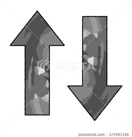 手繪水彩箭頭，頂部和底部 127081326