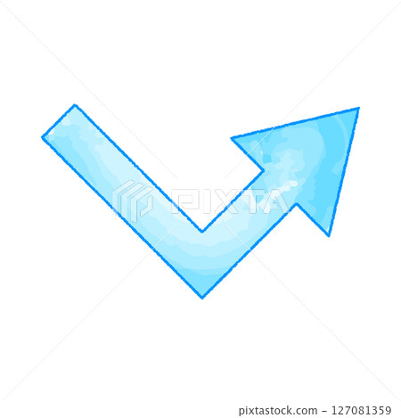 手繪水彩向上箭頭 127081359