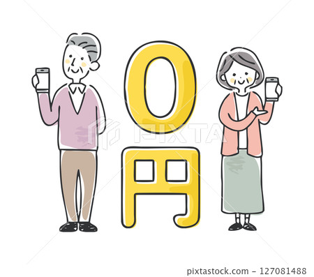 Seniors introducing free smartphone services 127081488