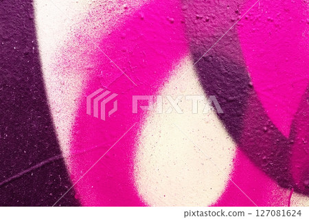 Vibrant Pink and Purple Spray Paint Texture for 80s Graffiti Aesthetic 127081624