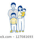 Illustration of a family of four good friends 127081693