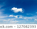 sky background with tiny clouds. blue sky . nature background 127082393