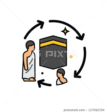 Icons for muslim hajj Icons for muslim hajj 127082594