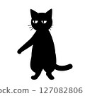 一隻貓站立的插圖 127082806