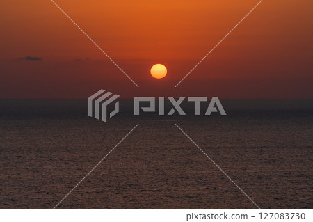 從鹿兒島縣佐多岬展望台看到的日落 127083730