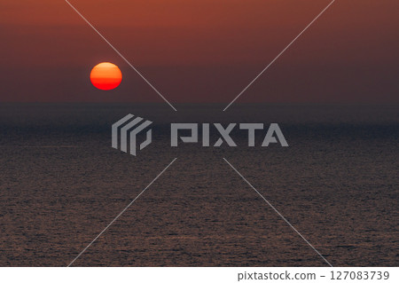 從鹿兒島縣佐多岬展望台看到的日落 127083739