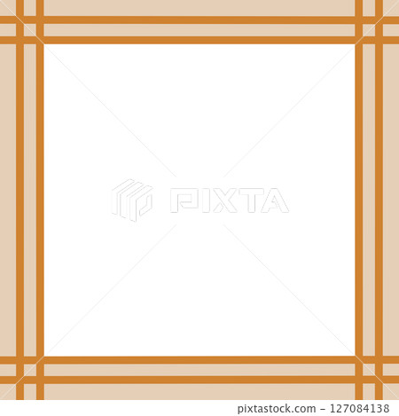 橘色背景和雙十字線邊框/簡單框架材質（中心透明/PNG） 127084138