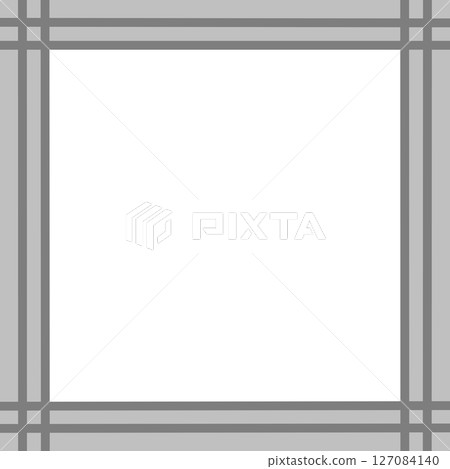 灰色背景和雙十字線邊框/簡單框架材質（中心透明/PNG） 127084140