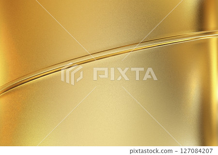 Golden metal elegance, mesmerizing abstract composition showcasing the allure of liquid gold in luxurious environment, 3d rendering 127084207