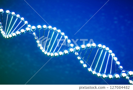 Digital dna helix or genome structure with shining light Digital dna helix or genome structure with shining light 127084482