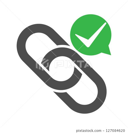 Valid connected link icon 127084620