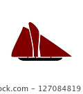 Ship icon on white background. Vector illustration. 127084819