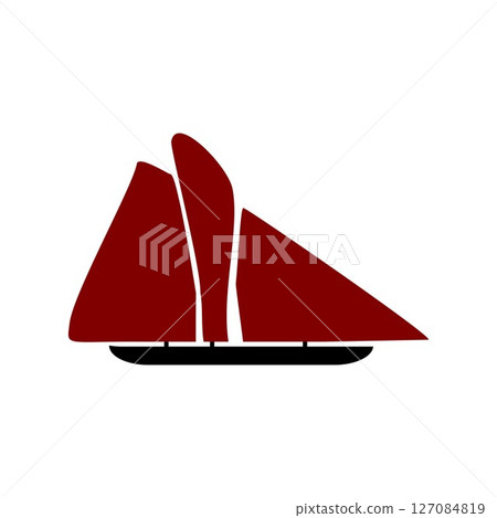 Ship icon on white background. Vector illustration. 127084819