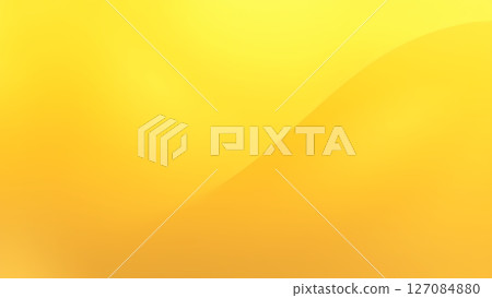Radiant golden yellow abstract background with smooth undulating curves and vibrant gradients 127084880