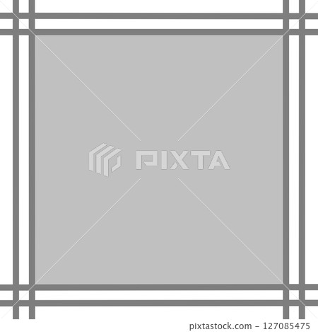 Gray background and double cross line border / Simple frame material (center filled / PNG) Gray background and double cross line border / Simple frame material (center filled / PNG) 127085475