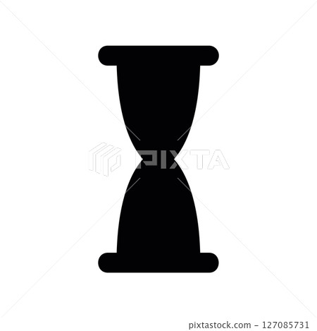 Classic Hourglass Icon Symbolizing Time or Deadline 127085731