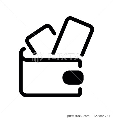 Open Wallet Icon Displaying Multiple Payment or Identification Cards Open Wallet Icon Displaying Multiple Payment or Identification Cards 127085744