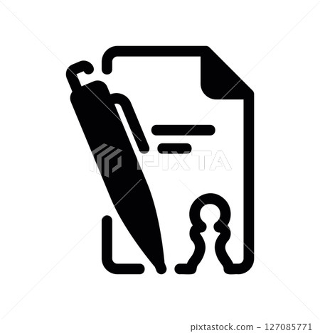 Document and Pen with a Chess Pawn for Game Notation Document and Pen with a Chess Pawn for Game Notation 127085771
