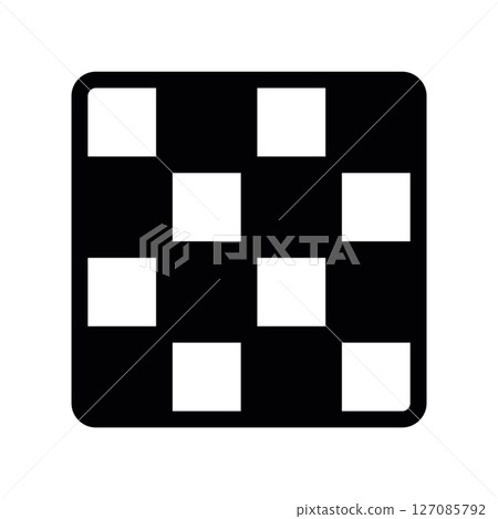 Monochrome Icon of a Full Chessboard Grid 127085792