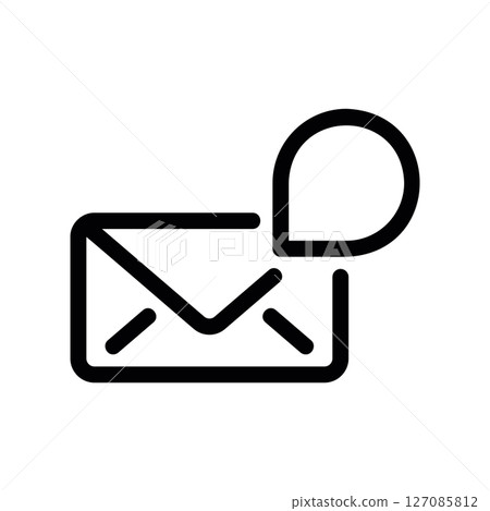 New Message Notification Represented by an Envelope and Speech Bubble New Message Notification Represented by an Envelope and Speech Bubble 127085812