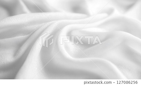 White fabric soft texture and drape background 127086256