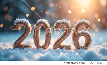Envisioning the Dawn of 2026: A Snowy Winter Wonderland of Golden Hopes Envisioning the Dawn of 2026: A Snowy Winter Wonderland of Golden Hopes 127086576