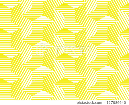 Abstract geometric pattern with stripes, lines. Seamless vector background. White and yellow ornament. Simple lattice graphic design Abstract geometric pattern with stripes, lines. Seamless vector background. White and yellow ornament. Simple lattice graphic design 127086640