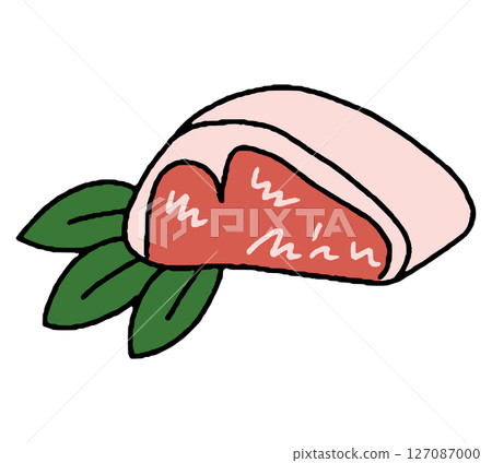手繪厚肉片插圖 手繪厚肉片插圖 127087000