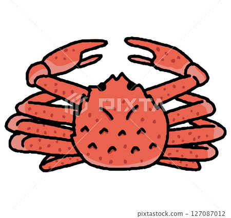 Hand drawn illustration of crab 127087012