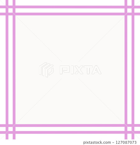 Frame with white background and double pink lines, center filled frame material (message frame, PNG) 127087073