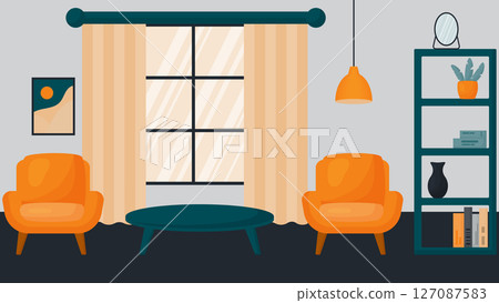 living room interior 127087583