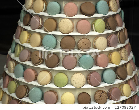 Tasty macaroons many flavours detail Tasty macaroons many flavours detail 127088027