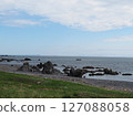 Coastal scenery in Kaminokuni, Hokkaido 127088058