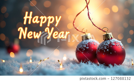 Celebrating the arrival of 2026 in a magical winter wonderland setting Celebrating the arrival of 2026 in a magical winter wonderland setting 127088132