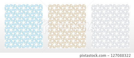 Set of abstract geometric patterns. Seamless vector backgrounds. Colored ornaments Graphic modern patterns Simple lattice graphic design 127088322