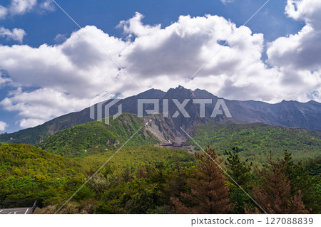 <鹿兒島縣>從湯之平展望台眺望櫻島 127088839