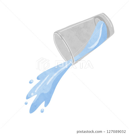 Water spilling from a glass, watercolor-style hand-drawn illustration Water spilling from a glass, watercolor-style hand-drawn illustration 127089032