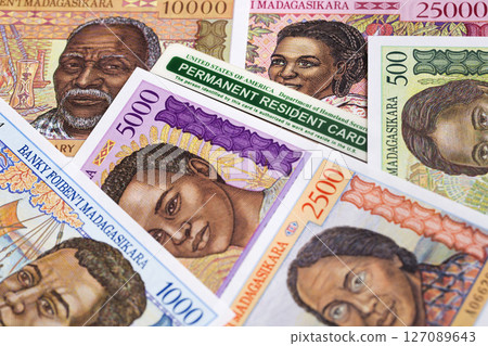 American Permanent Resident Card on Malagasy Arriary American Permanent Resident Card on Malagasy Arriary 127089643