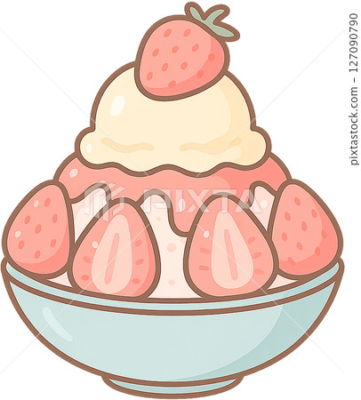 甜草莓刨冰 127090790