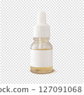 Serum bottle with pipette and white label skin care beauty product realistic vector illustration 127091068