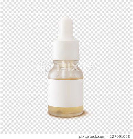 Serum bottle with pipette and white label skin care beauty product realistic vector illustration Serum bottle with pipette and white label skin care beauty product realistic vector illustration 127091068