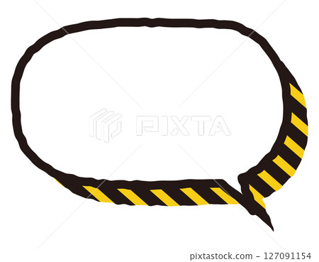 帶有醒目的手寫線條的警告/警告氣泡 13 帶有醒目的手寫線條的警告/警告氣泡 13 127091154