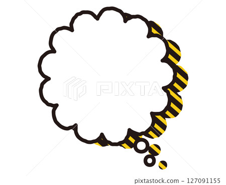 帶有醒目的手寫線條的警告/警告氣泡 16 127091155