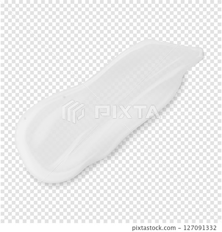 Clear transparent skincare stroke cosmetics beauty product smear  realistic vector illustration 127091332