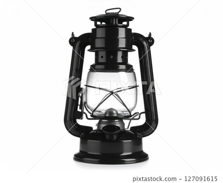 Elegant Black Vintage-Style Lantern Lamp Elegant Black Vintage-Style Lantern Lamp 127091615