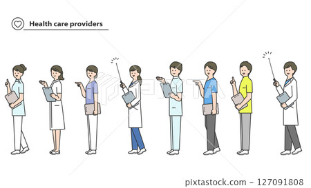 Medical worker avatar set 127091808